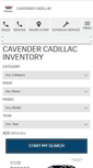 Mobile Screenshot of cavendercadillac.com